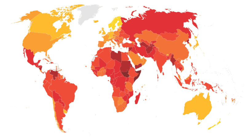 Brasil repete segunda pior nota da série histórica em índice global de corrupção